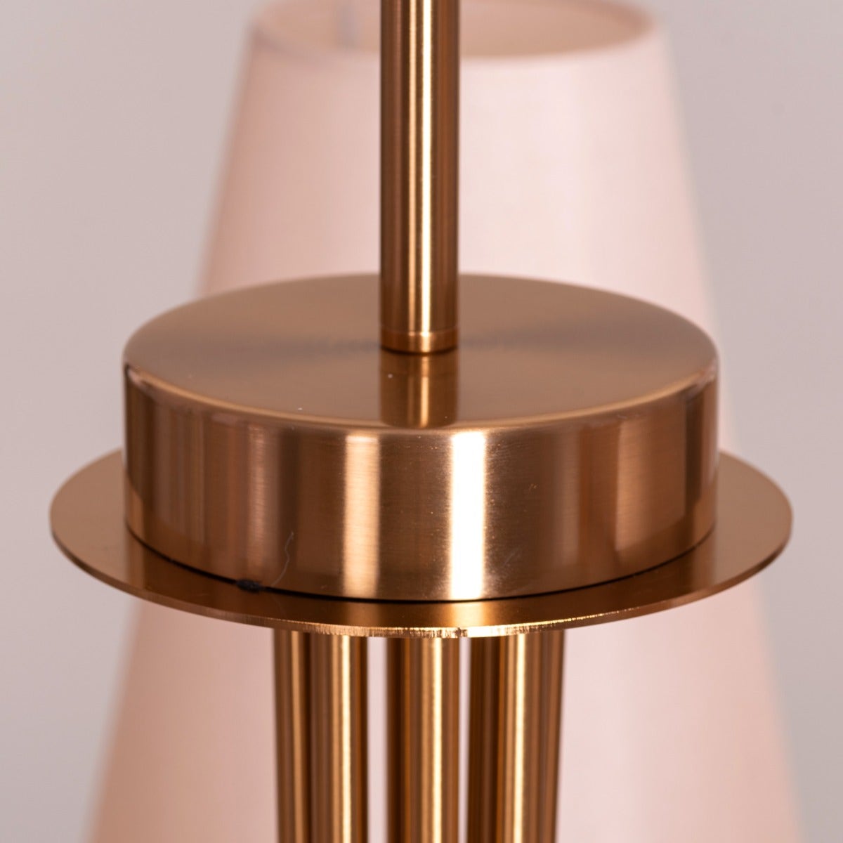 News Is Everywhere (Large, Gold, Beige) Fabric Chandelier