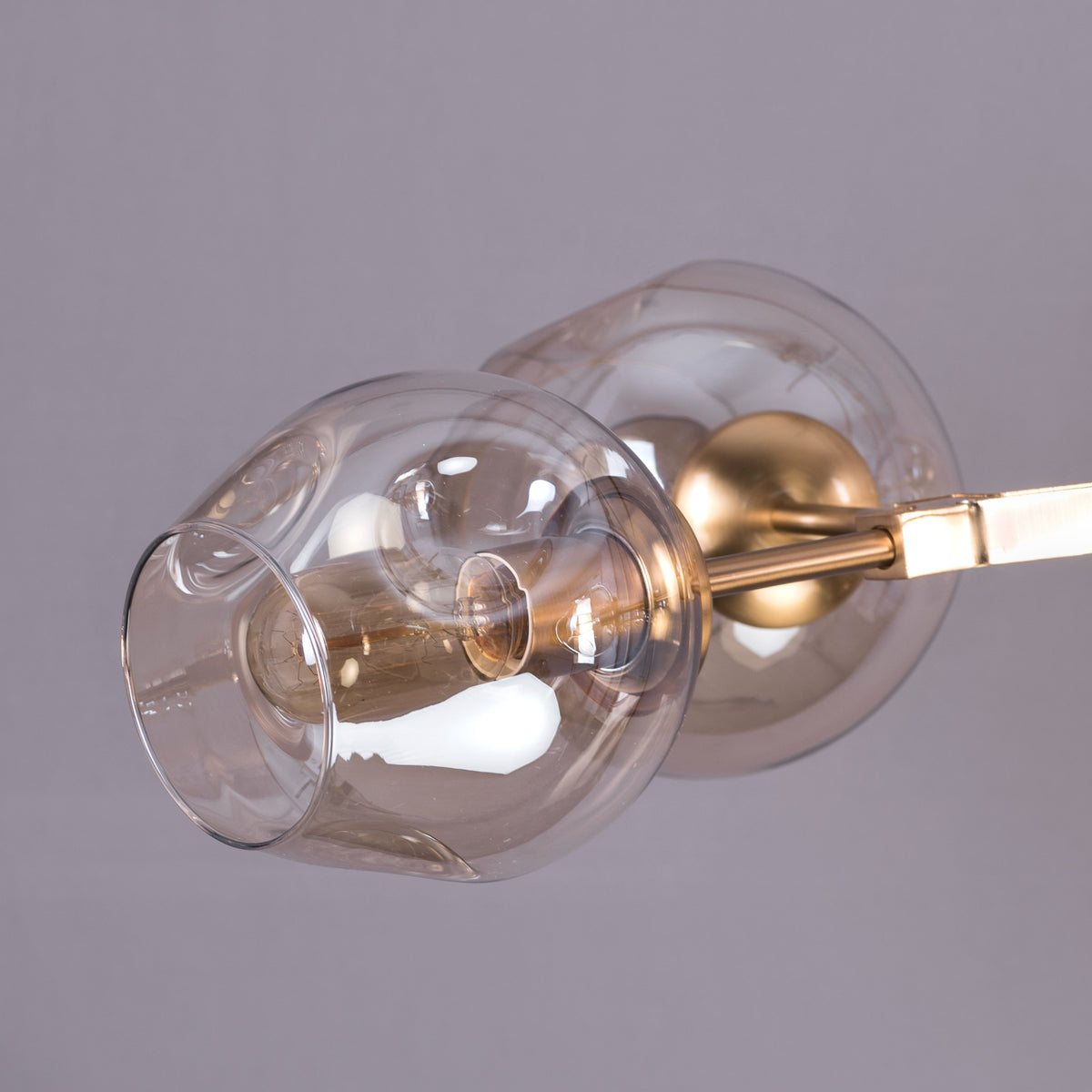 Games People Play (Large, Gold, 12 Head) Cognac Glass Chandelier
