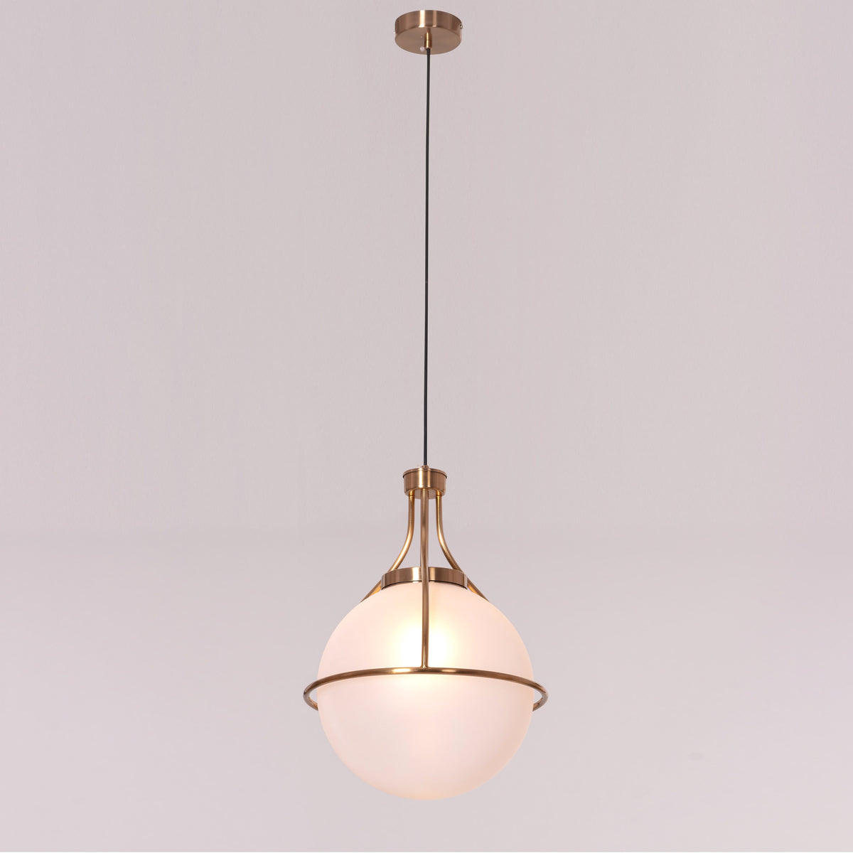 Find Me Nowhere (Gold) Frosted Glass Pendant Light