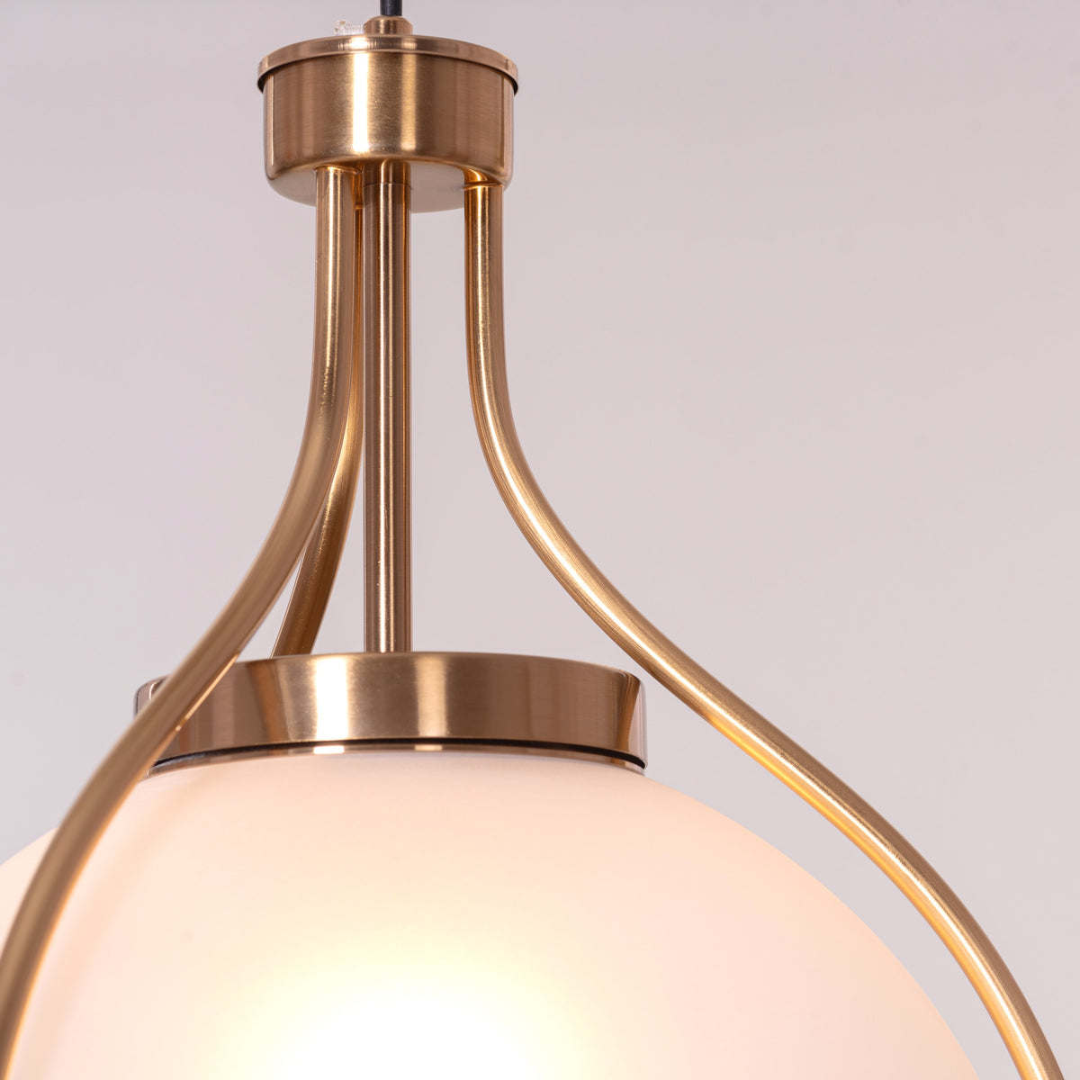 Find Me Nowhere (Gold) Frosted Glass Pendant Light