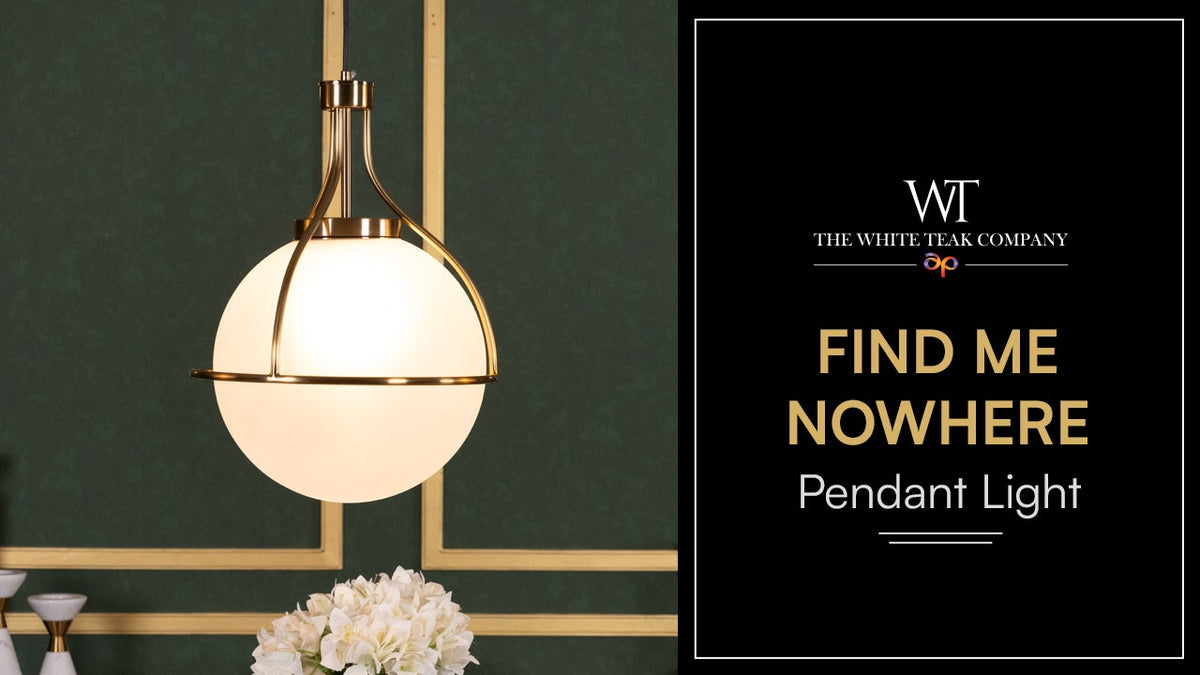 Find Me Nowhere (Gold) Frosted Glass Pendant Light