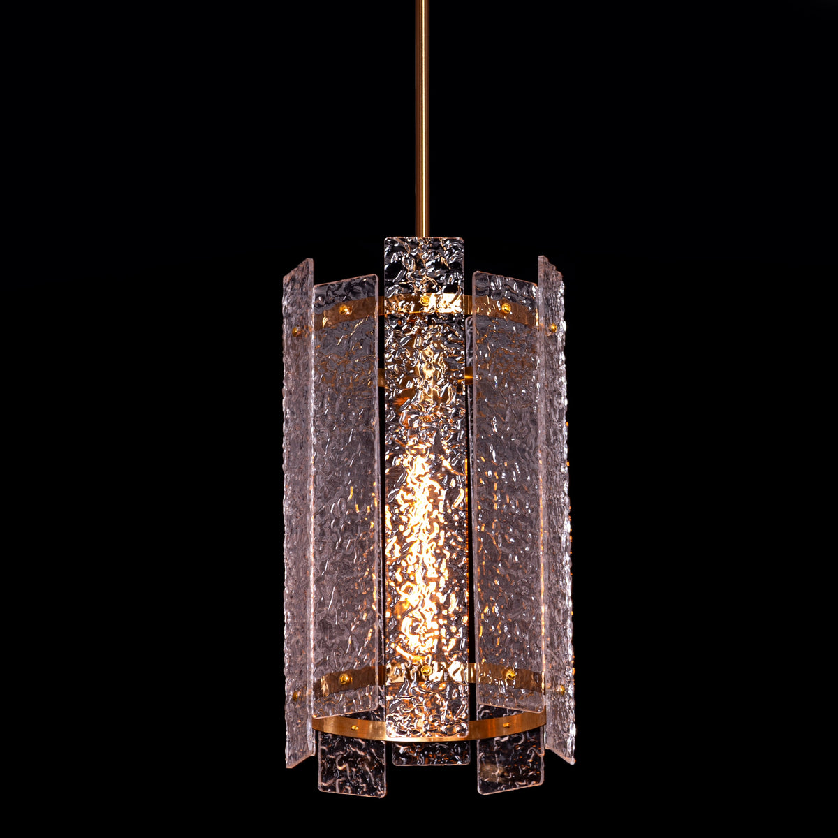 Thriving (Large, Gold) Textured Pendant Light
