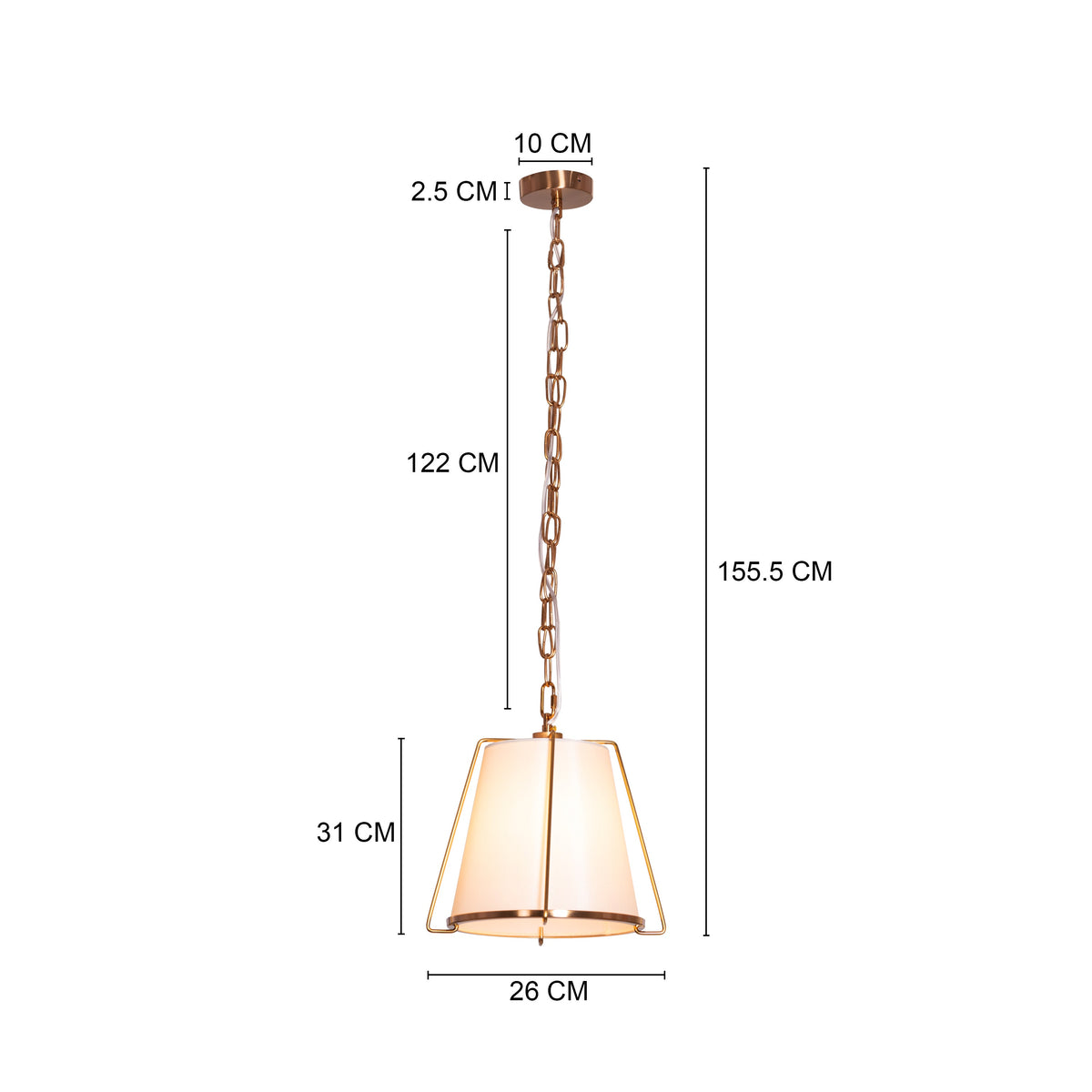 Woke Up Smiling (Gold, Cream) Pendant Light