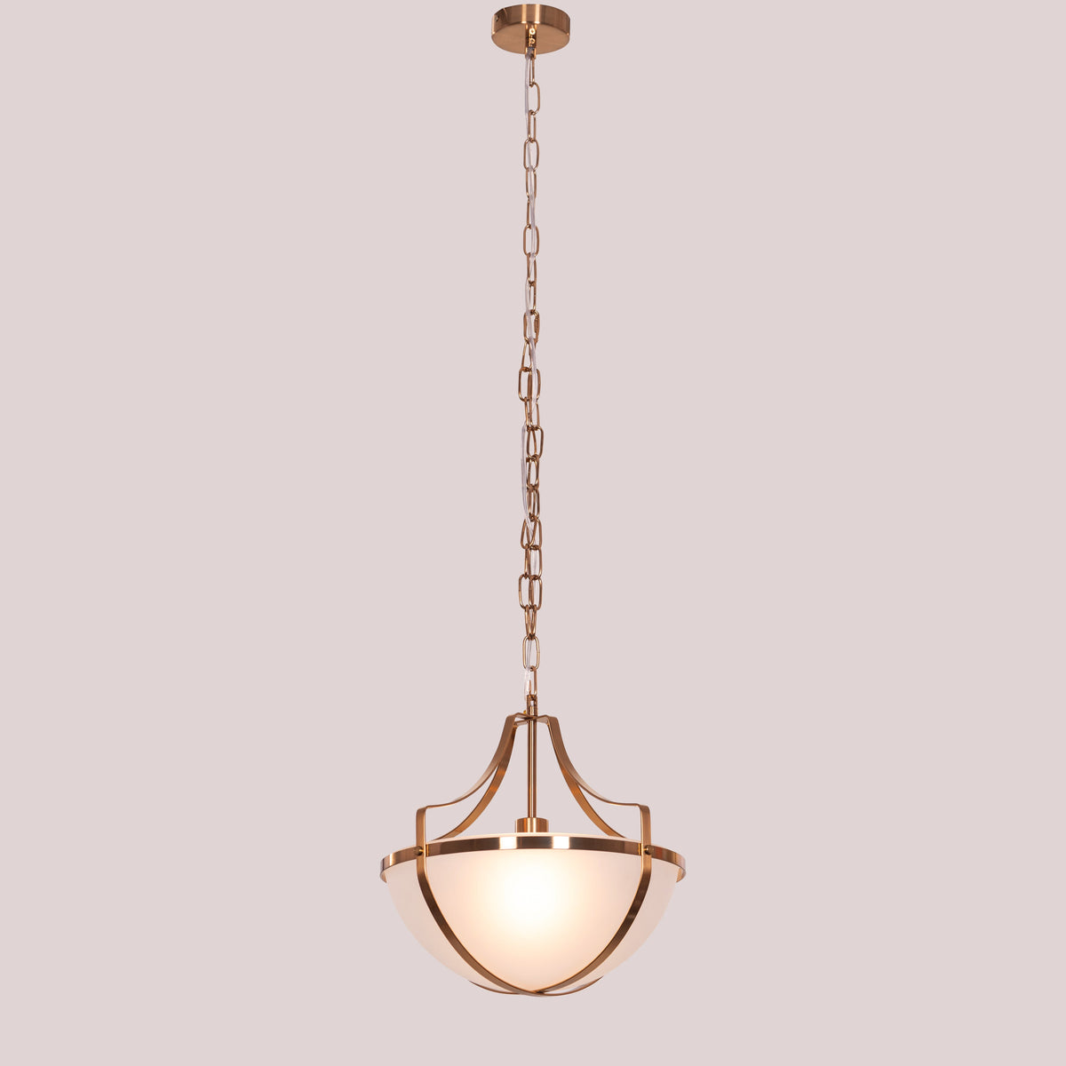 Lighten The Mood (Gold) Frosted Glass Pendant Light