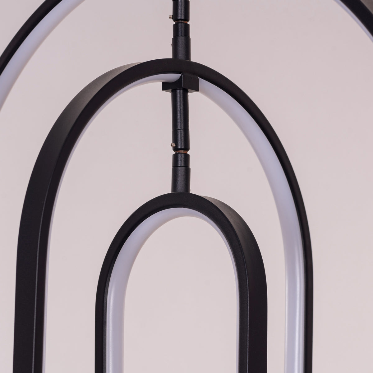 Heatwave (Black) 3 Color Built-In-LED Chandelier