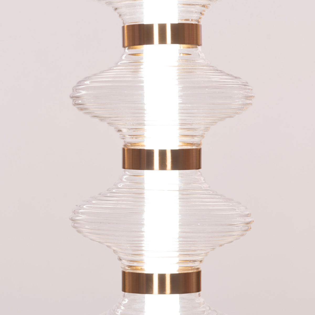 Love Poem (Gold) 3 Color Dimmable LED with Remote Control Textured Glass Pendant Light