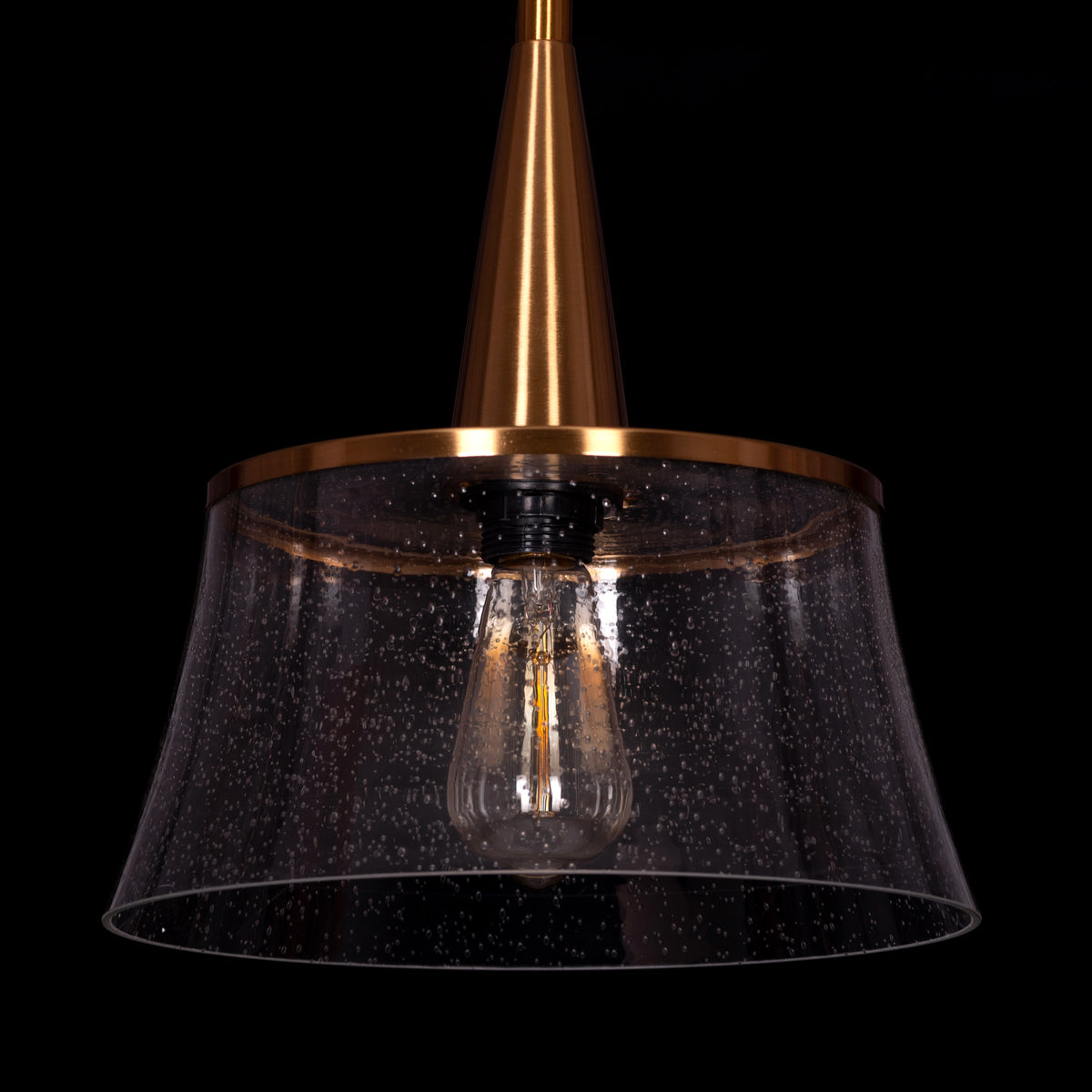 Overflowing (Gold) Clear Glass Pendant Light