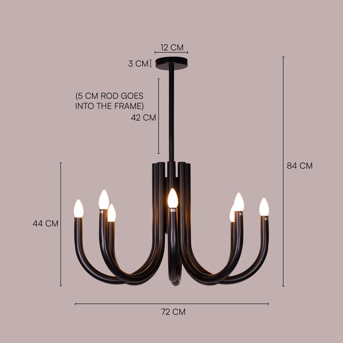 Glisten Up (Black) Chandelier
