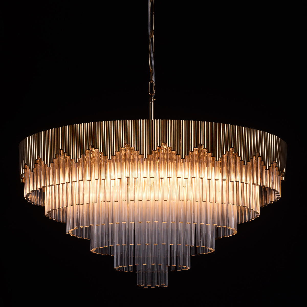 Diamonds Are Forever (Large, Matte Gold) Crystal Chandelier
