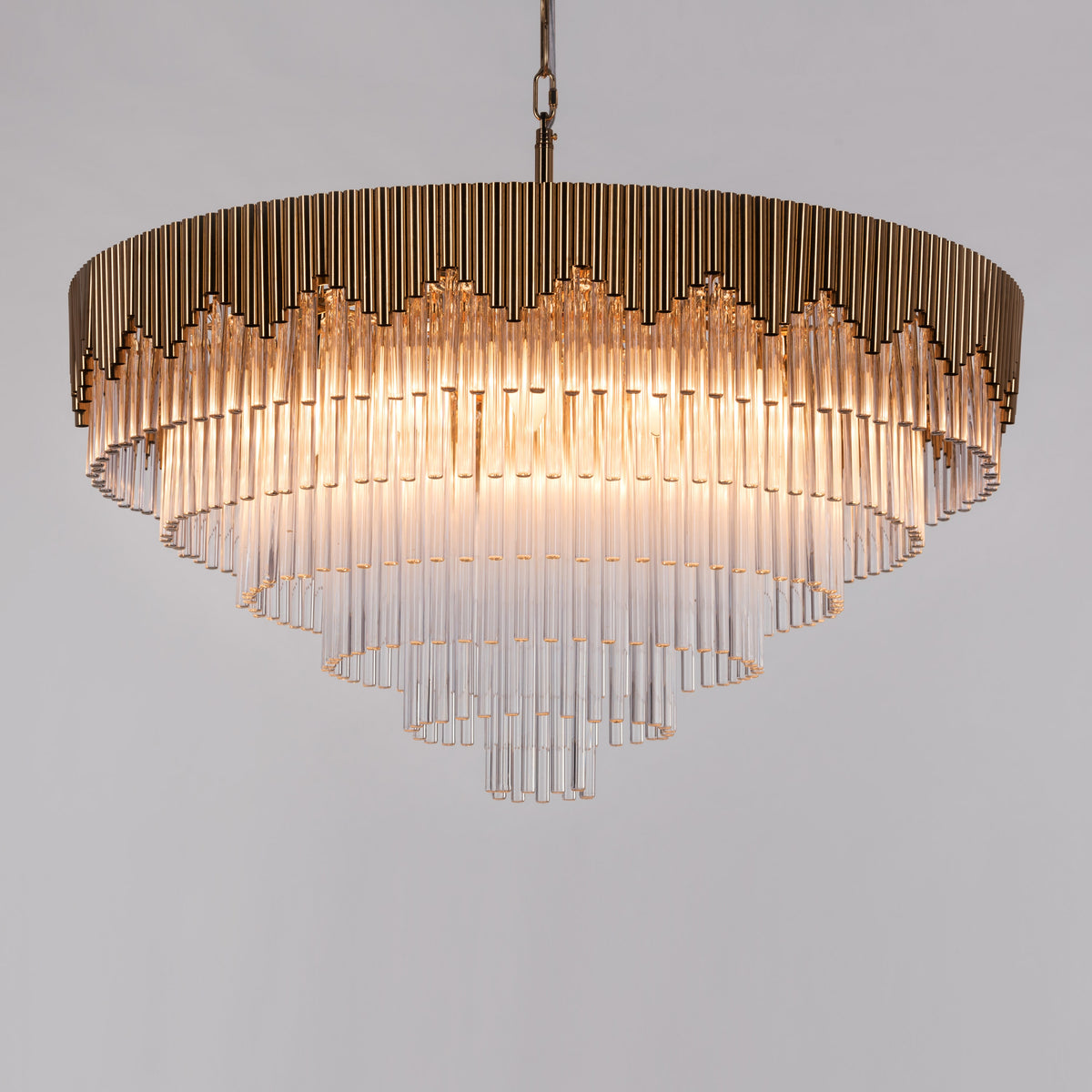 Diamonds Are Forever (Large, Matte Gold) Crystal Chandelier