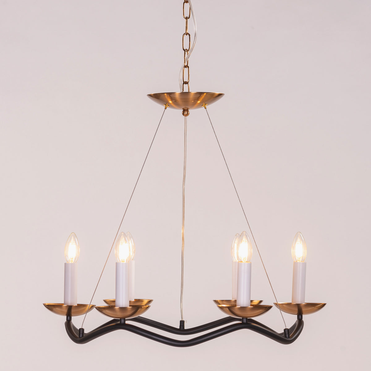 Win Without Trying (Medium, Black, Gold) Chandelier