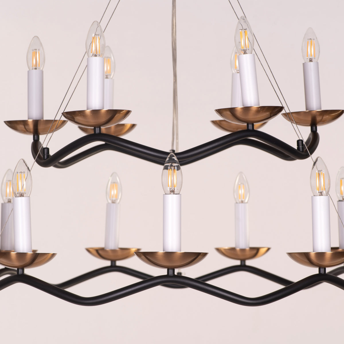 Win Without Trying (Large, Black, Gold) Chandelier
