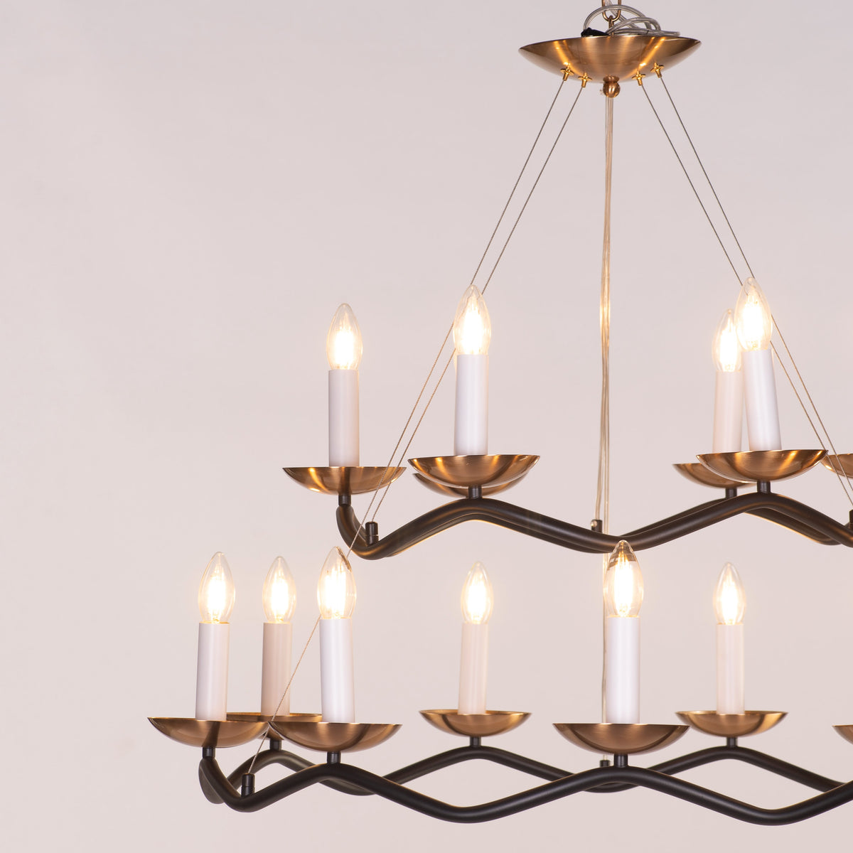 Win Without Trying (Large, Black, Gold) Chandelier