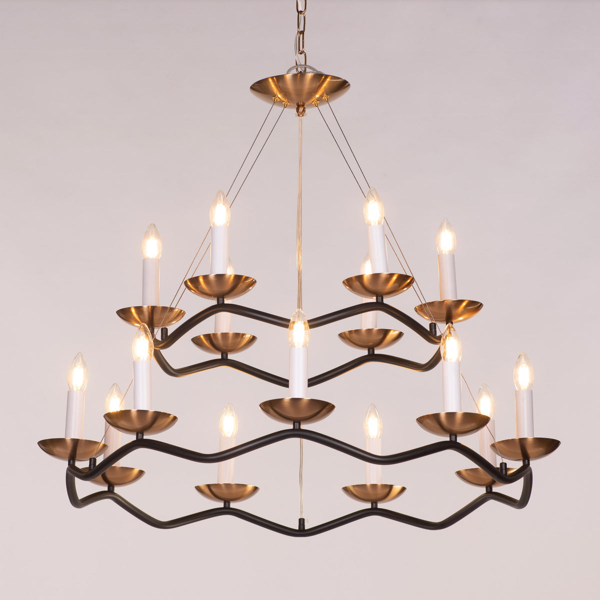 Win Without Trying (Large, Black, Gold) Chandelier
