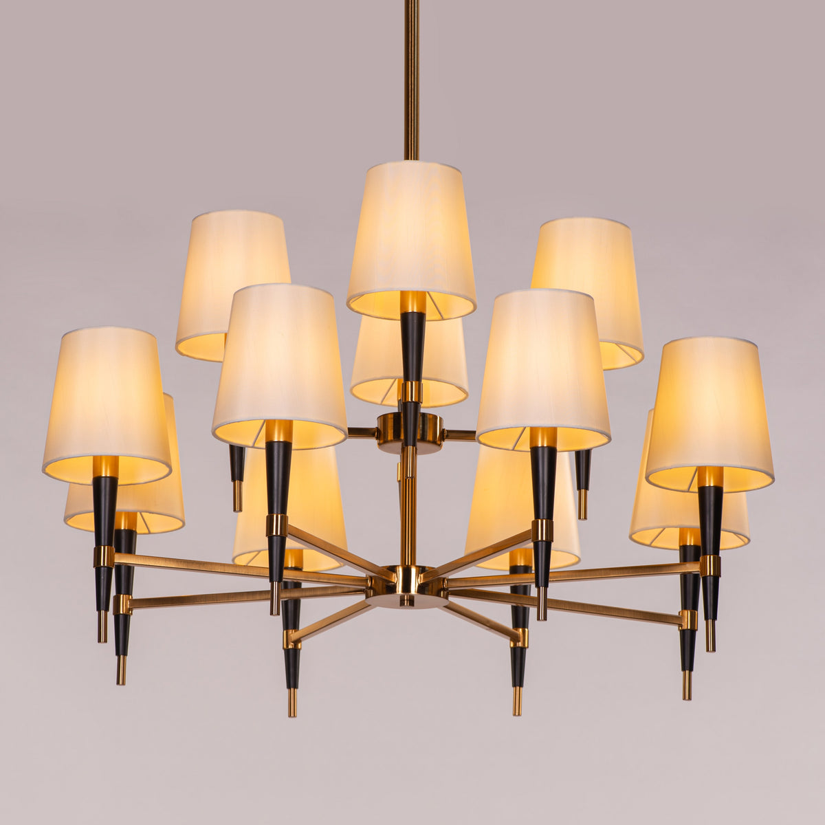 See The Unseen (Black, Gold) Fabric Chandelier