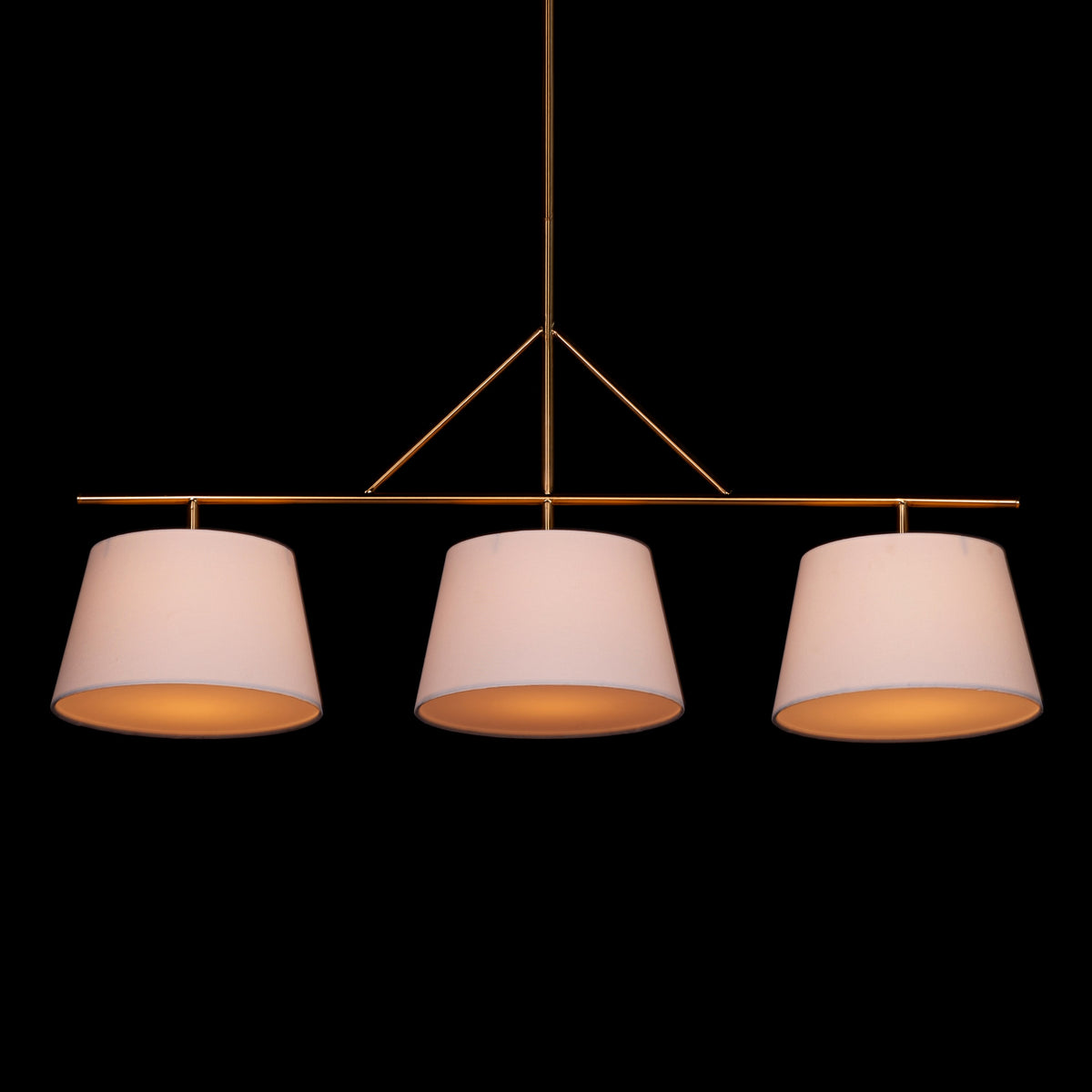 Swiss Bliss (Gold, Off-White) Fabric Chandelier