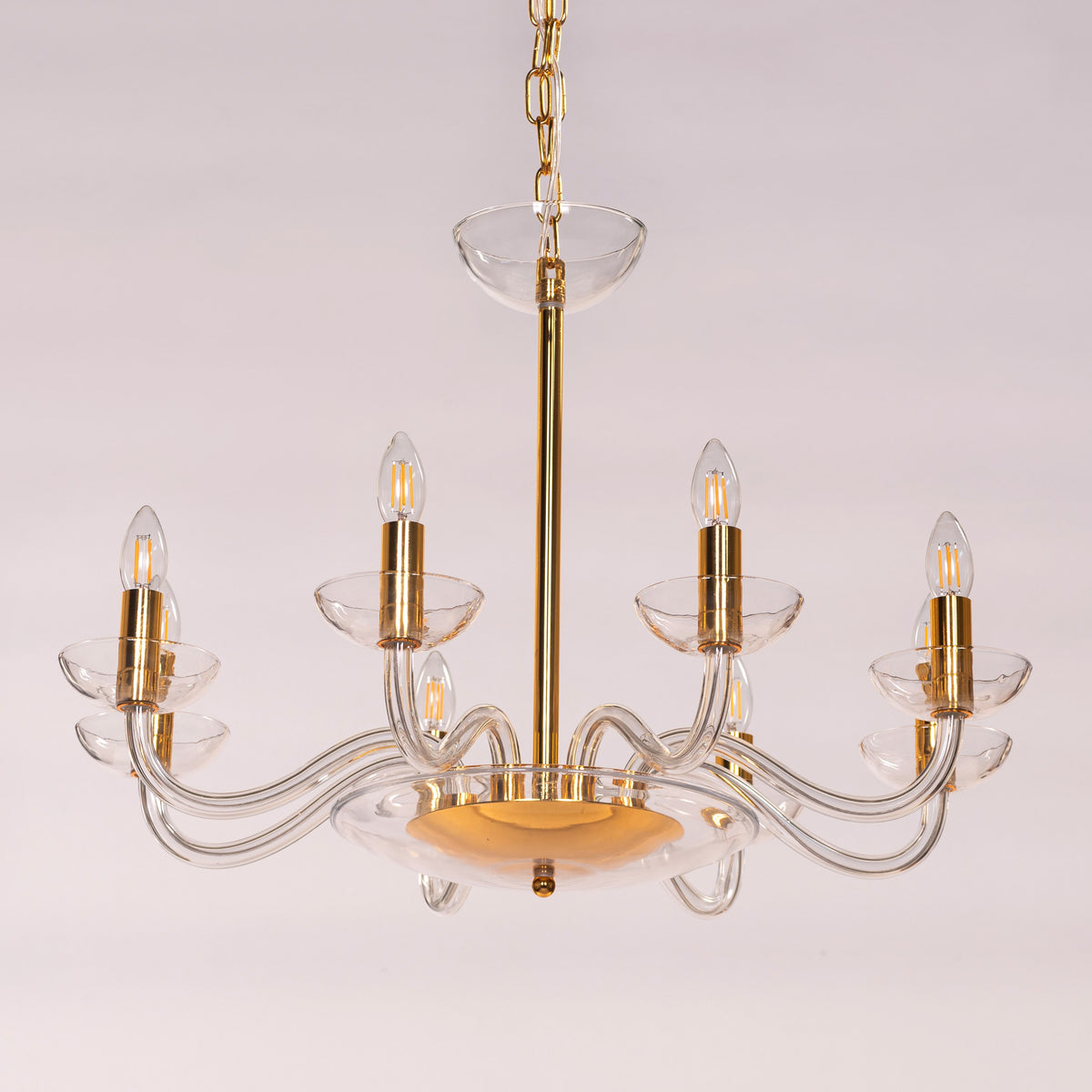 Be The Story (Medium, Gold) Clear Glass Chandelier