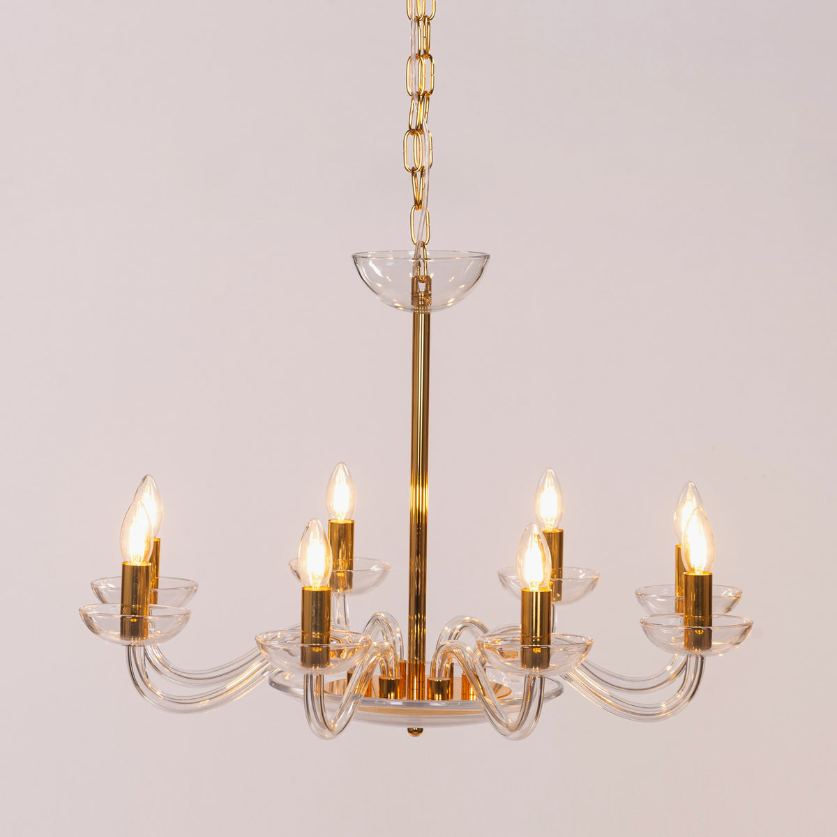 Be The Story (Medium, Gold) Clear Glass Chandelier