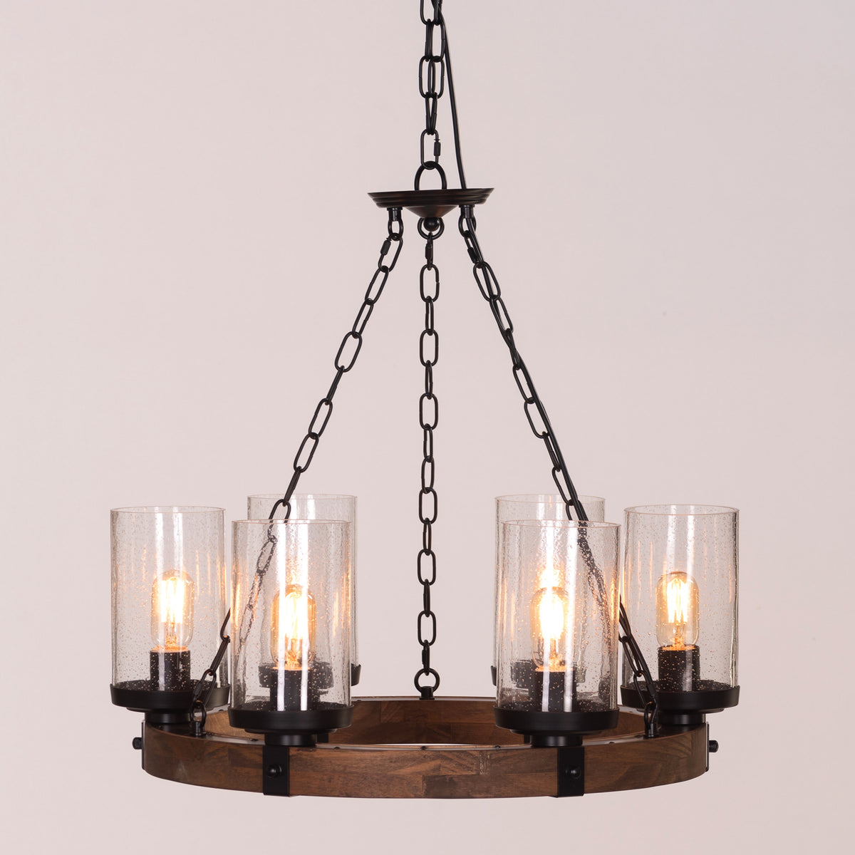 Rules Of The Game (Black) Clear Glass Chandelier