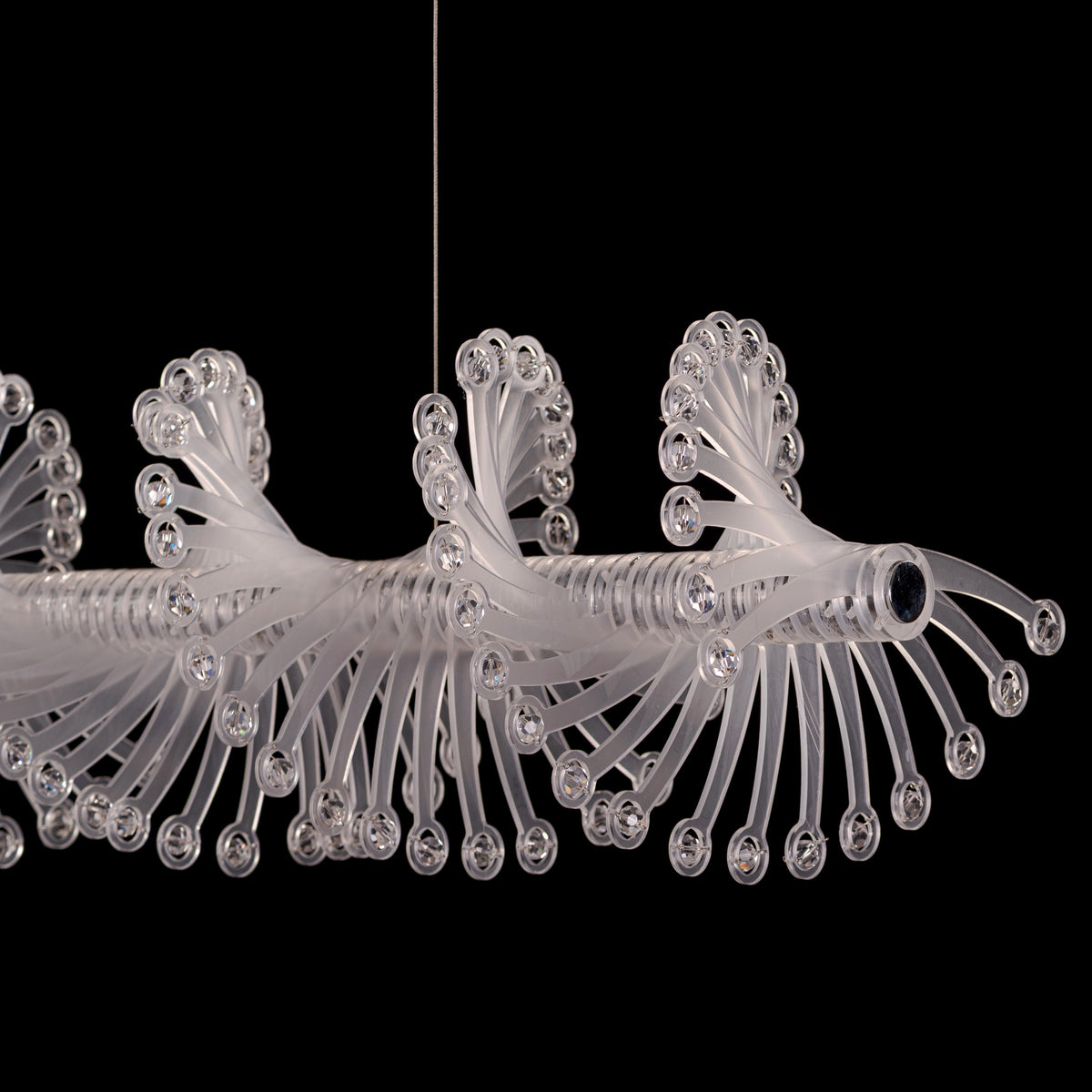 Tribe Has Spoken (Chrome/White) Chandelier