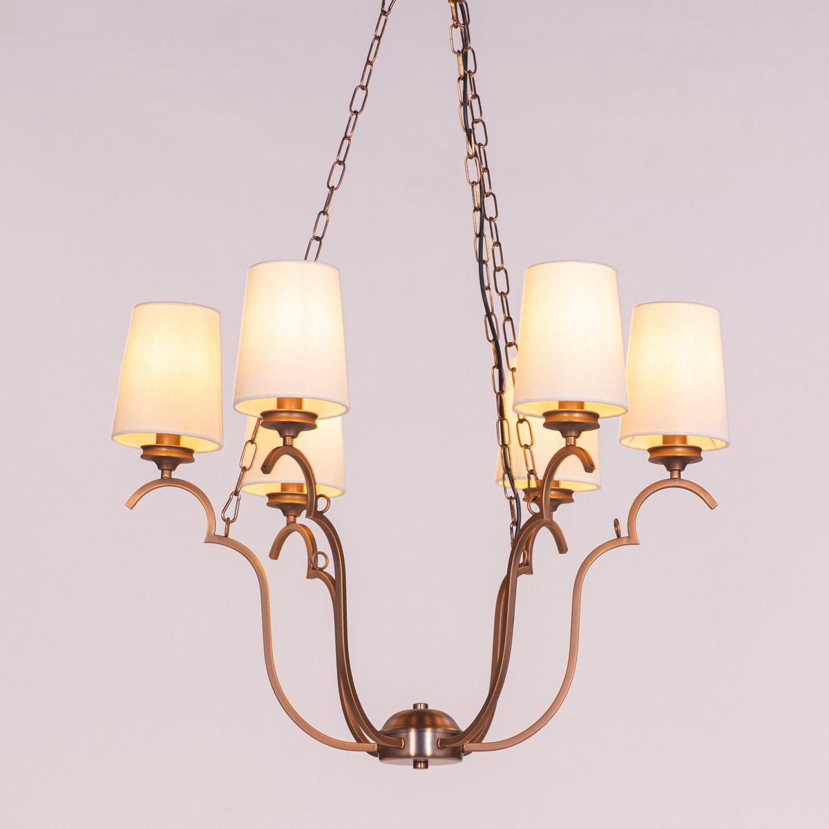 Gloriana (Bronze, White) Metal Chandelier