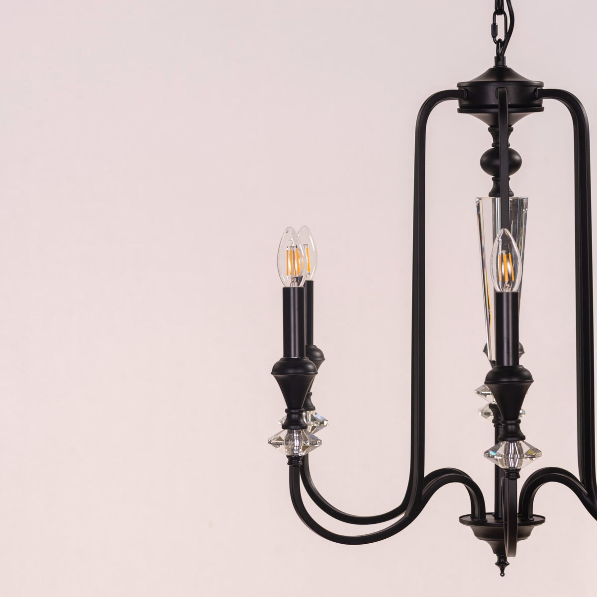 Prone To Cling (Black) Crystal Chandelier