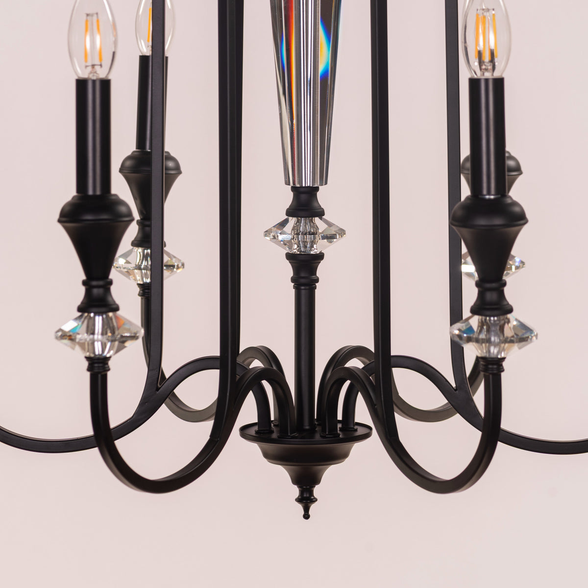 Prone To Cling (Black) Crystal Chandelier
