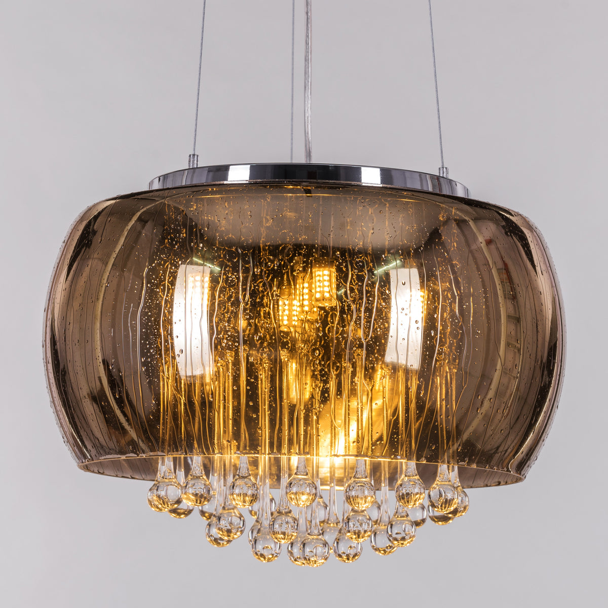 Enchanted (40 cm, Gold, Waterdrop Mirror Finish) Crystal Chandelier