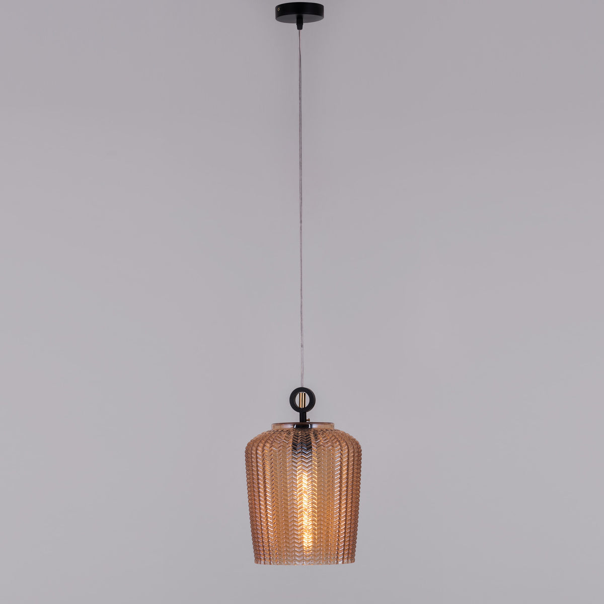 Forget Me Not (Amber) Textured Glass Pendant Light