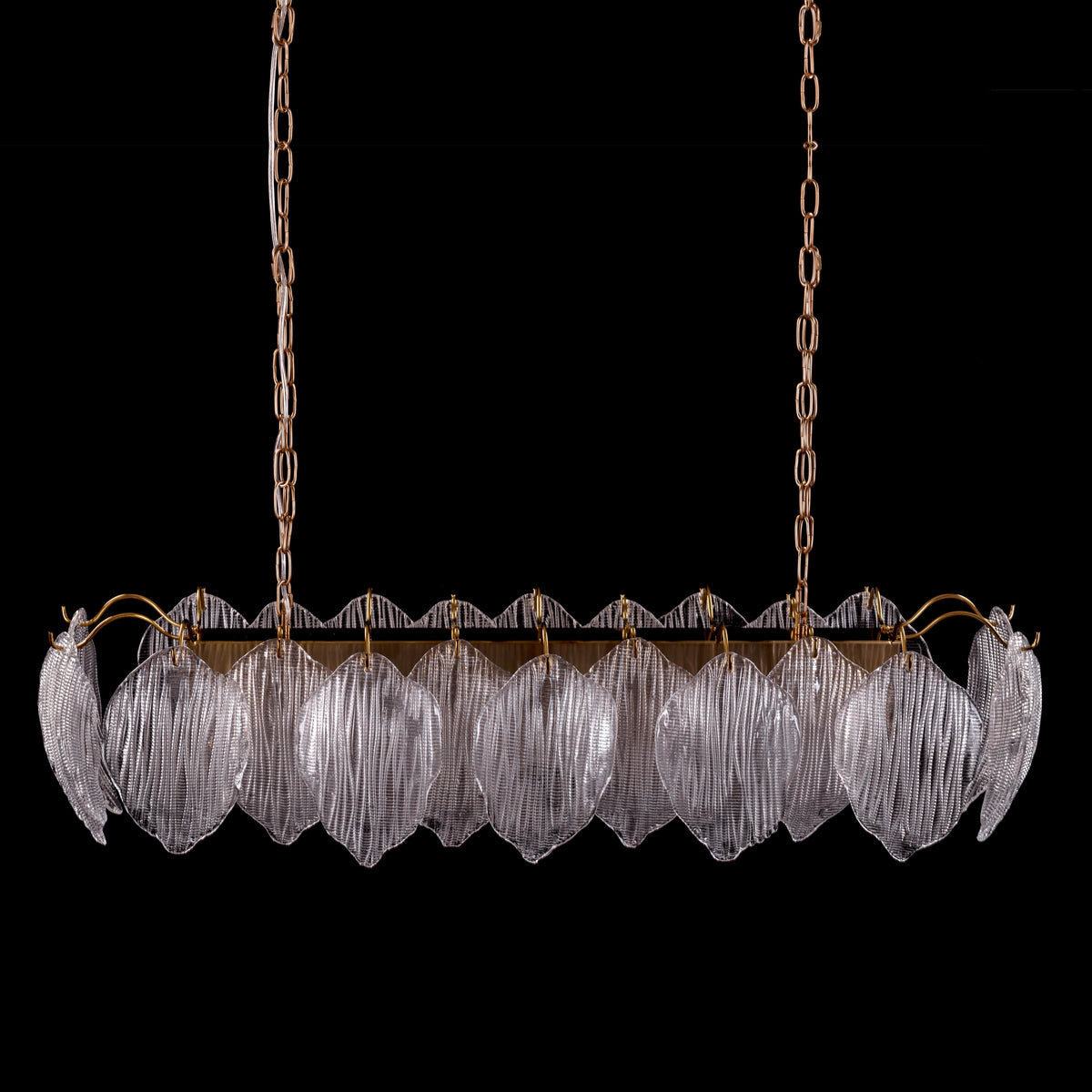 Snow Angel (Large, Gold) Glass Chandelier