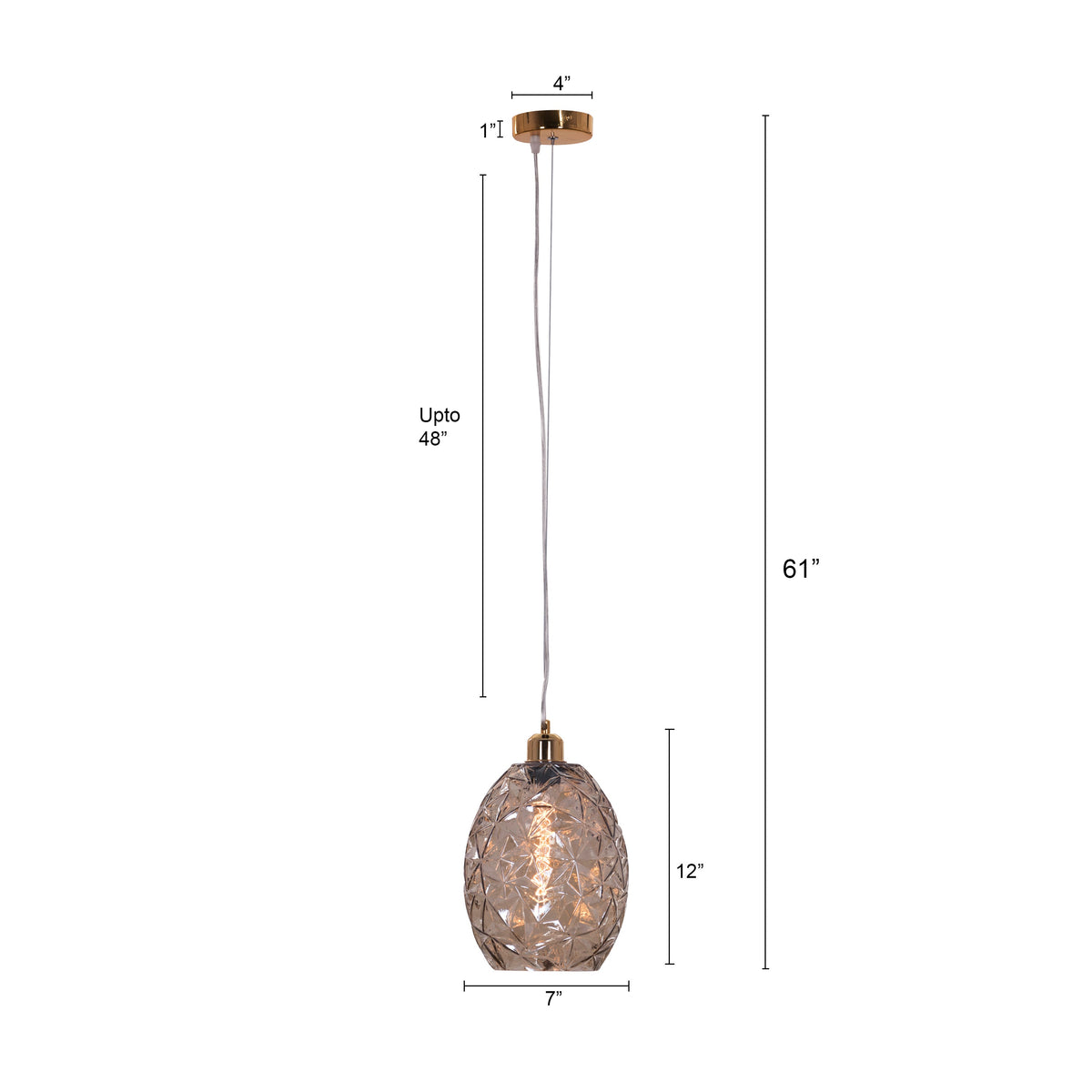 Second Glance (Amber) Glass Pendant Light