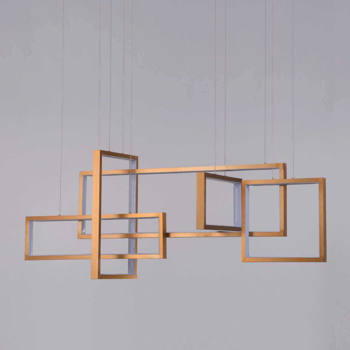 Three Day Weekend (Large, Gold, 3 Color Dimmable LED With Remote Control) Chandelier