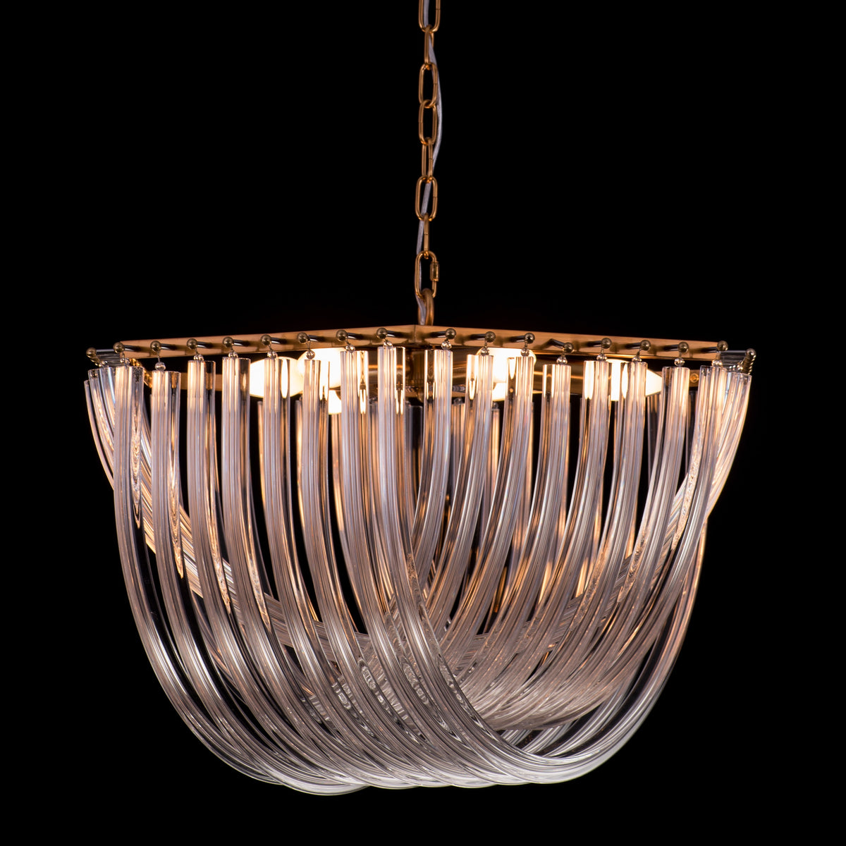 Golden Gaze (Small, Gold) Fiber Glass Chandelier