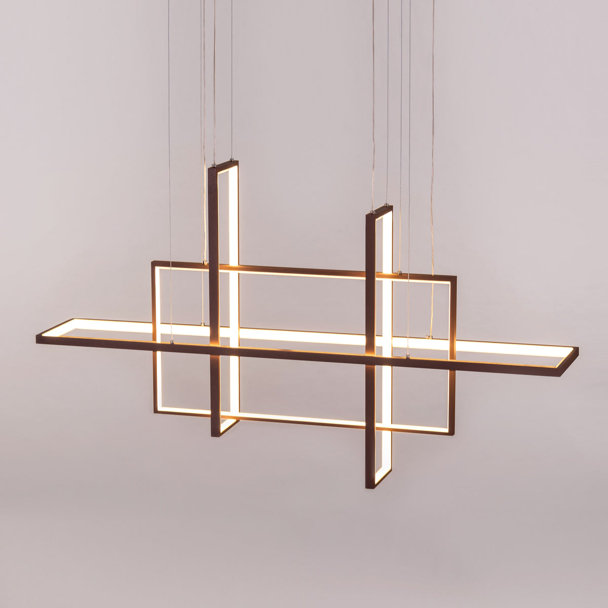 Memory Lane (Large, Brown, Dimmable LED with Remote Control) Chandelier