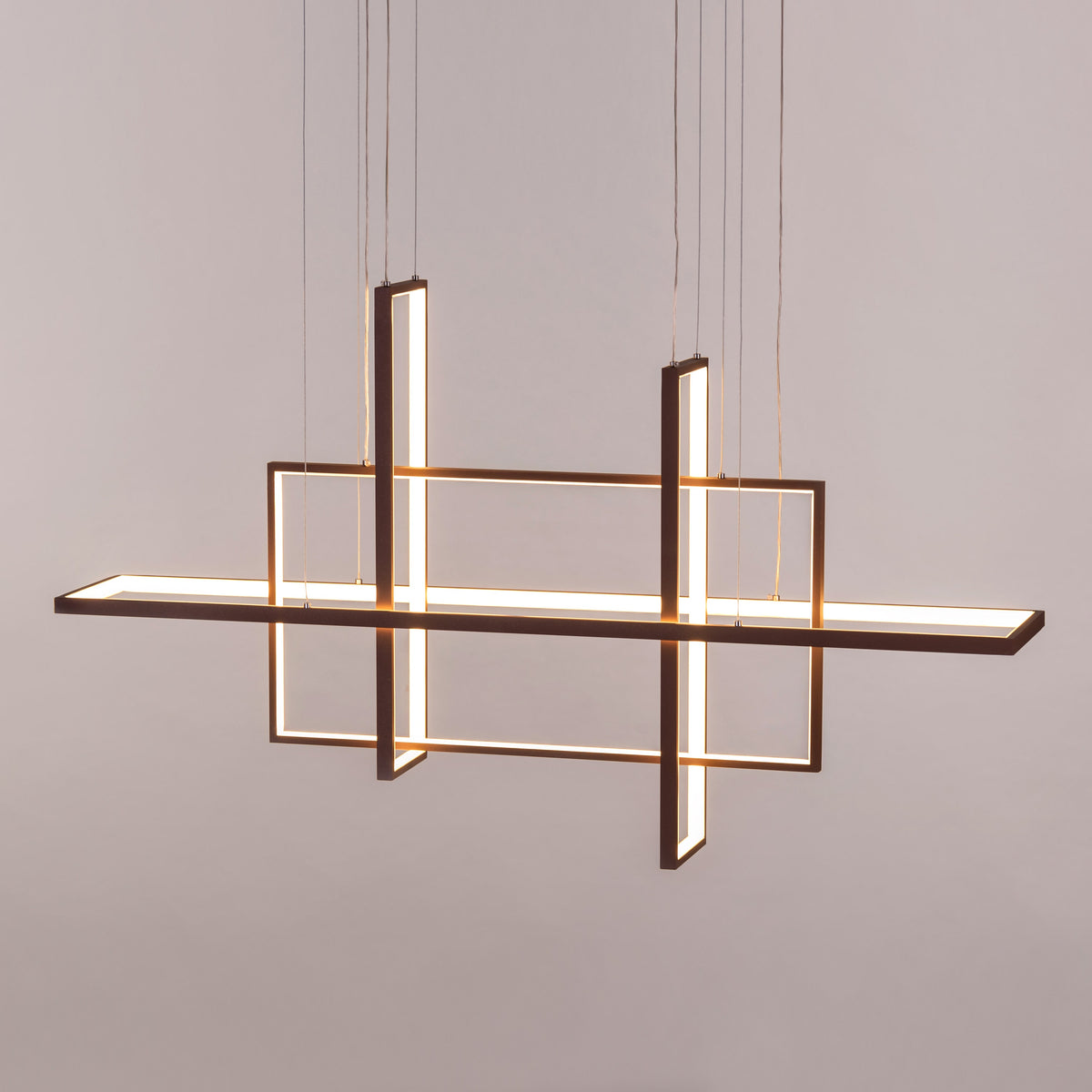 Memory Lane (Large, Brown, Dimmable LED with Remote Control) Chandelier