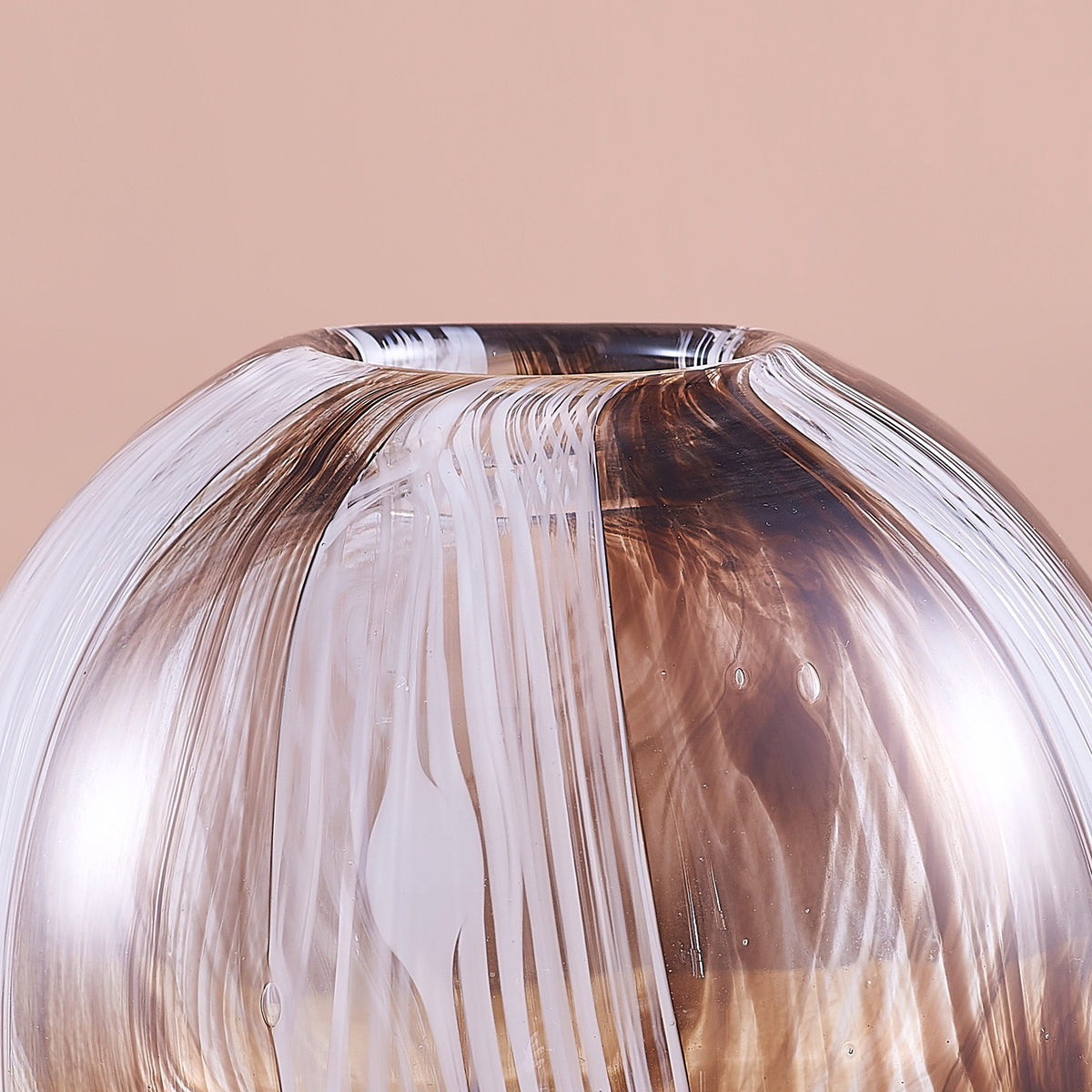 Proof is In The Pudding (Brown/White) Glass