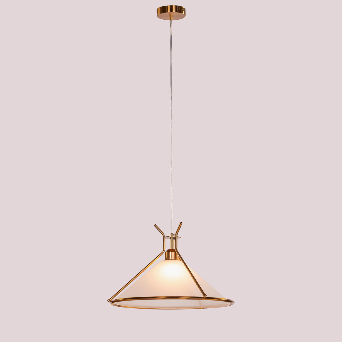 Moonlace (Gold) Frosted Glass Pendant Light