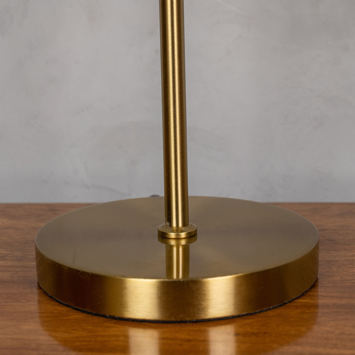 Sweet Escape (Smokey Grey, Gold, Built-In LED) Glass Table Lamp
