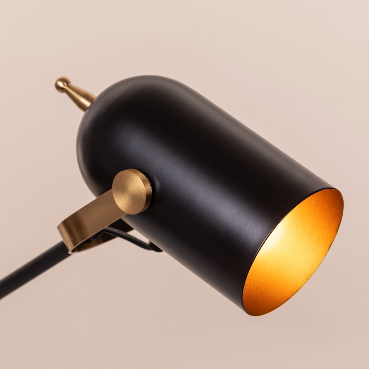 Stay Over (Black, Gold) Marble Study Table Lamp