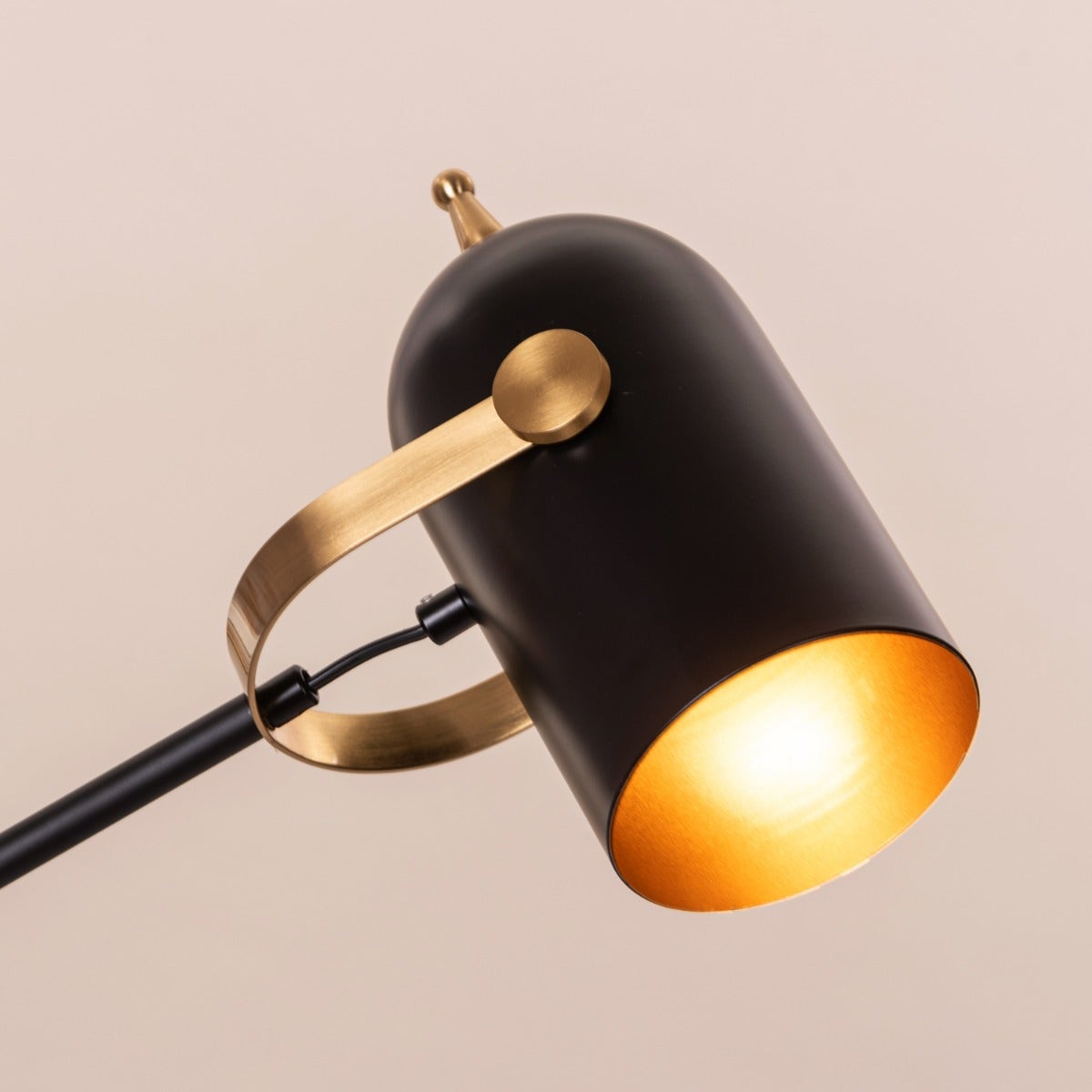 Stay Over (Black, Gold) Marble Study Table Lamp