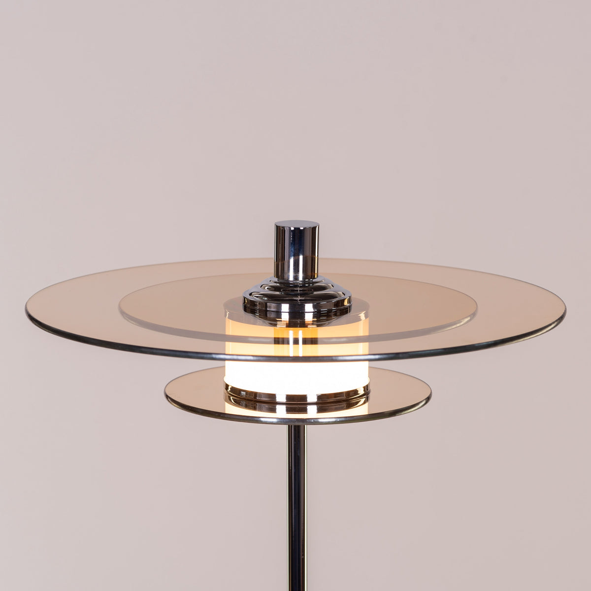 When It Counts (Chrome, Amber, Built-In LED) Marble Table Lamp