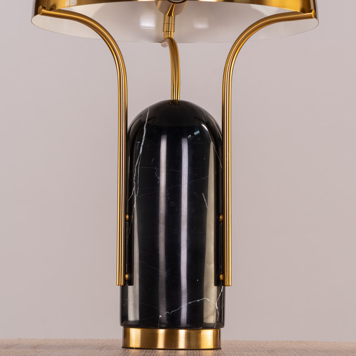 Painkiller (Black, Gold) Marble Table Lamp