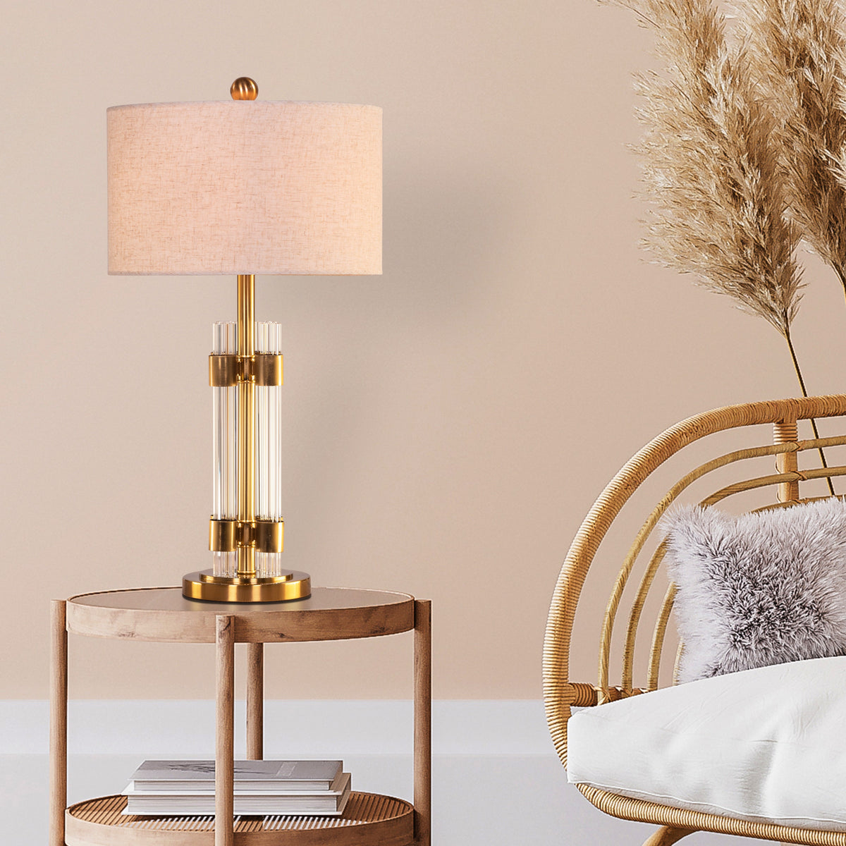 Shine Bright (Gold, Brown) Table Lamp