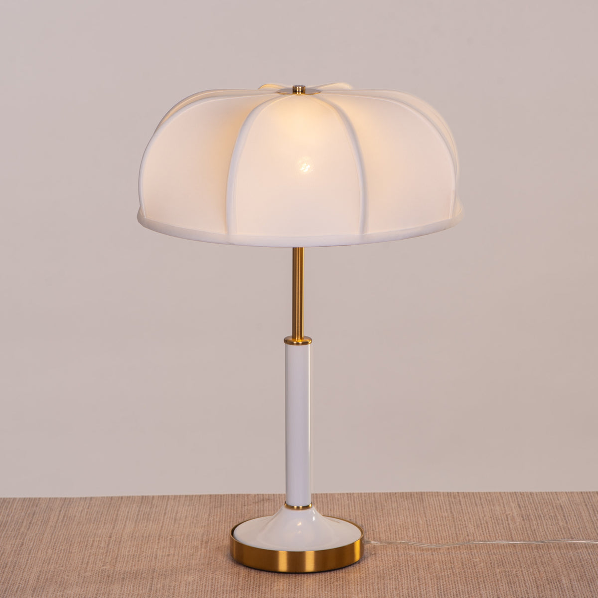 Damsel Duty (Gold, White) Table Lamp
