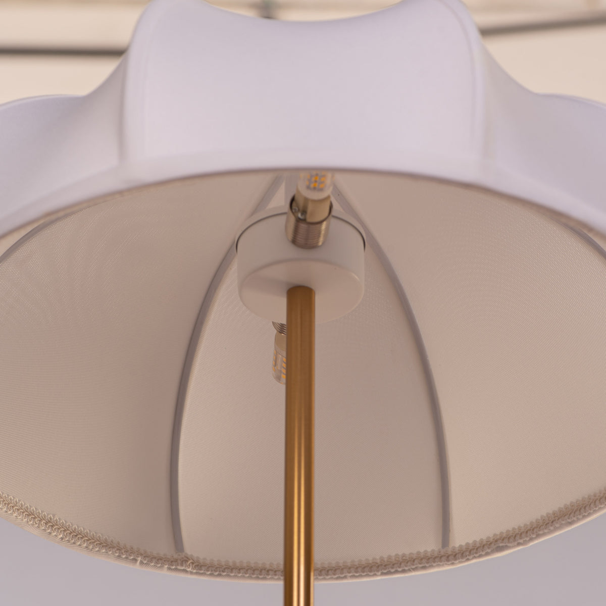 Damsel Duty (Gold, White) Table Lamp