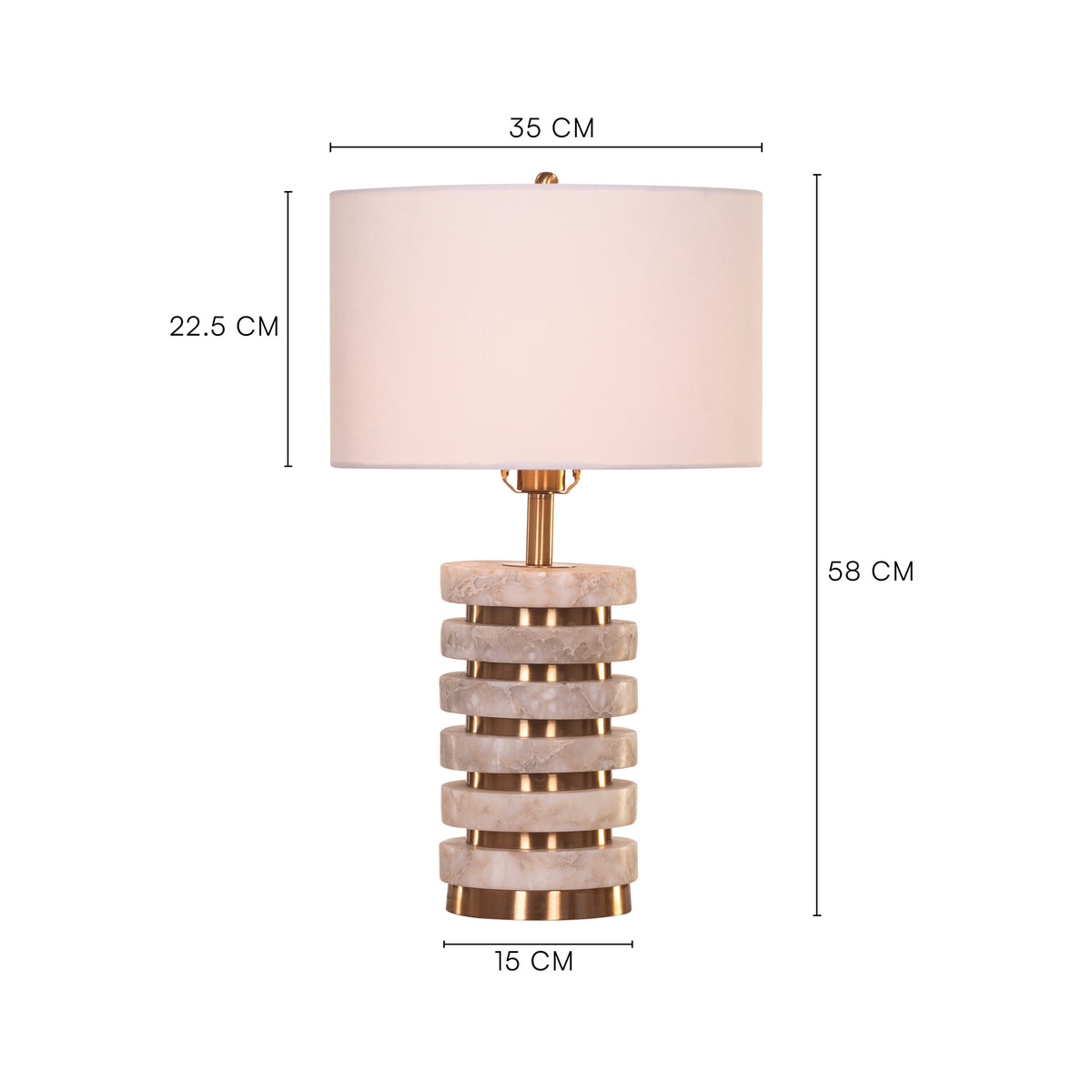 Never Have I Ever (Gold) Marble Table Lamp