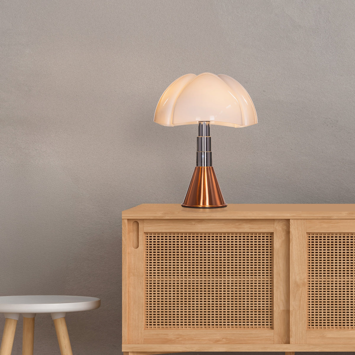 Luminara (Copper, White) Tinted Glass Table Lamp
