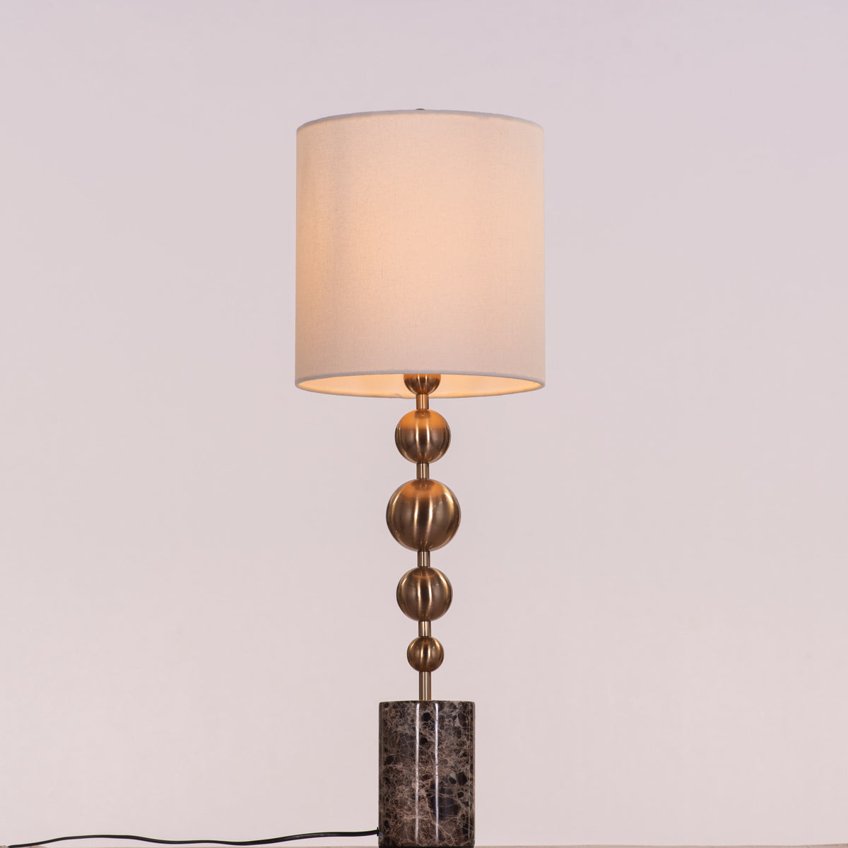 Hard To Handle (Gold, Brown, White ) Marble Table Lamp