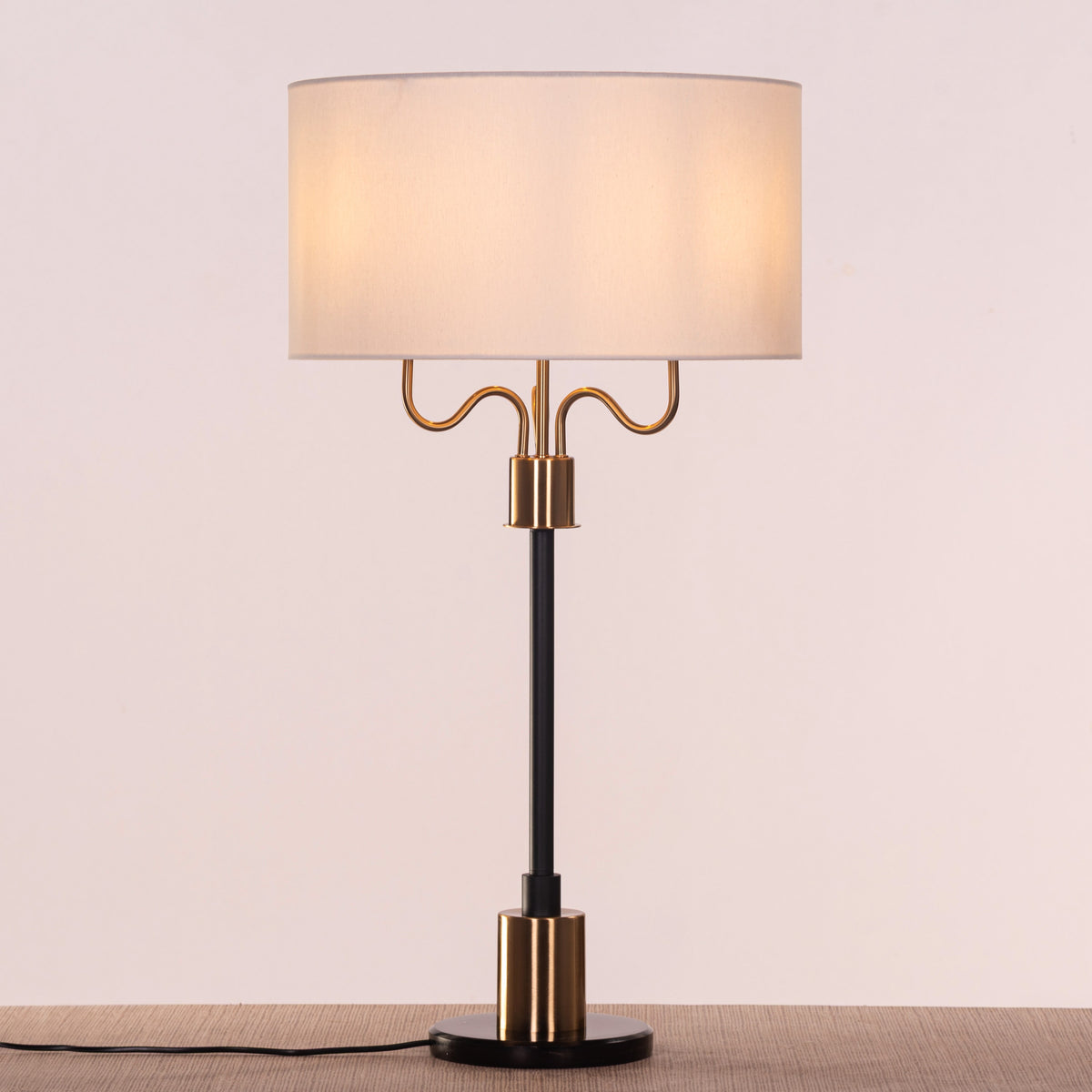 Aubrelle (Black & Gold) Marble Table Lamp