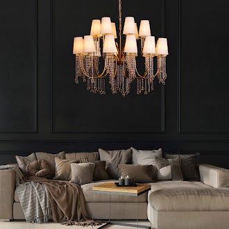Myth & Magic (Large, Gold) Glass Crystal Chandelier